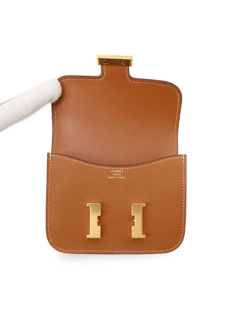 Hermes Wallet Constance Slim Gold Epsom